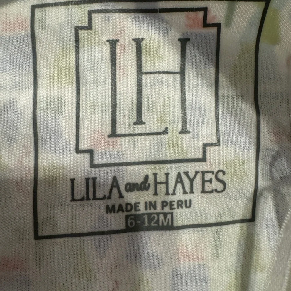 Lila and Hayes Kids Christmas Pajama Set‎ 100% Pima Cotton Blue Green 6-12M NWT
